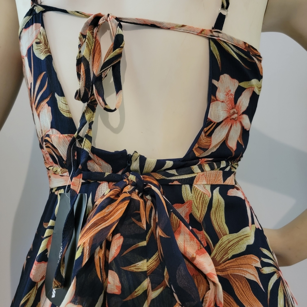 NWT Tropical Ruffle Mini Dress - Picture 3 of 7